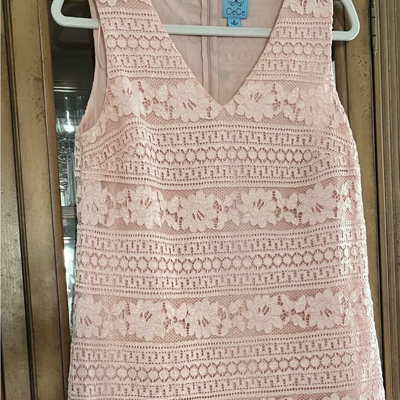 Cece light pink/peach colored lace dress - Picture 3 of 5